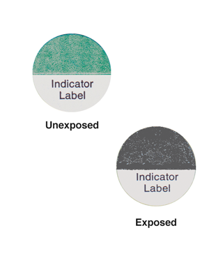 Crosstex-DIL-1000-Indicator Label – 19 mm, Green to Dark 1,000/roll