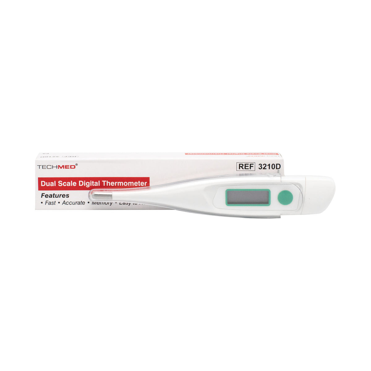Dukal Corporation-3210D-360 Digital Thermometer, Dual Scale, 10 Second Read (12/bx) (To Be DISCONTINUED)