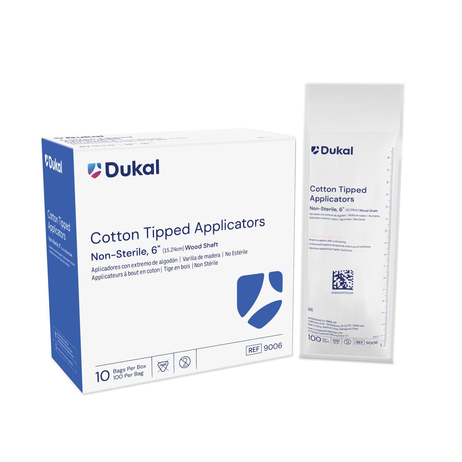 Dukal Corporation Cotton Tip Applicator, Non-Sterile