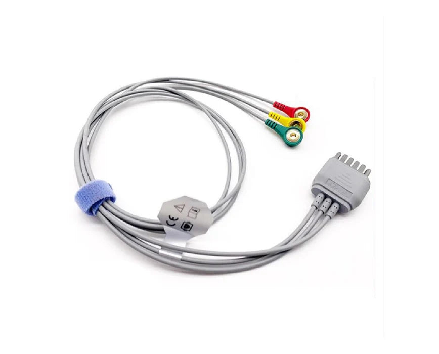 EDAN-02.04.241958 Cables para extremidades de 3 derivaciones, con clip, para adultos, IEC