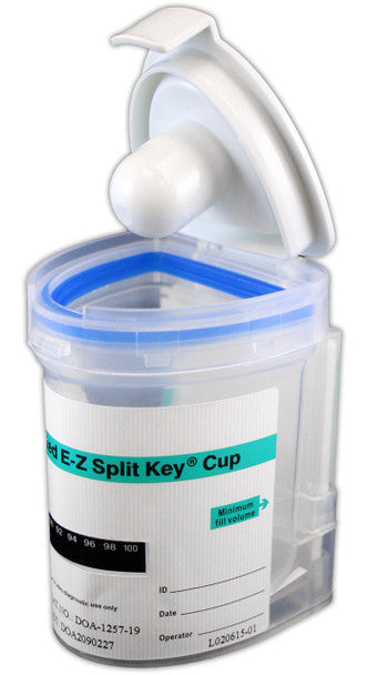 Abbott-DOA-21107-019 10 Panel EZ Split Specimen Key Cup Drug Test by Abbott Diagnostics 25/Box