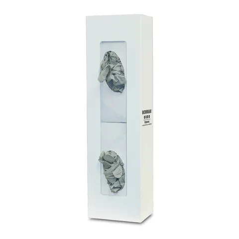Bowman Dispensers/Marketlab White Steel Vertical Glove Box Dispenser