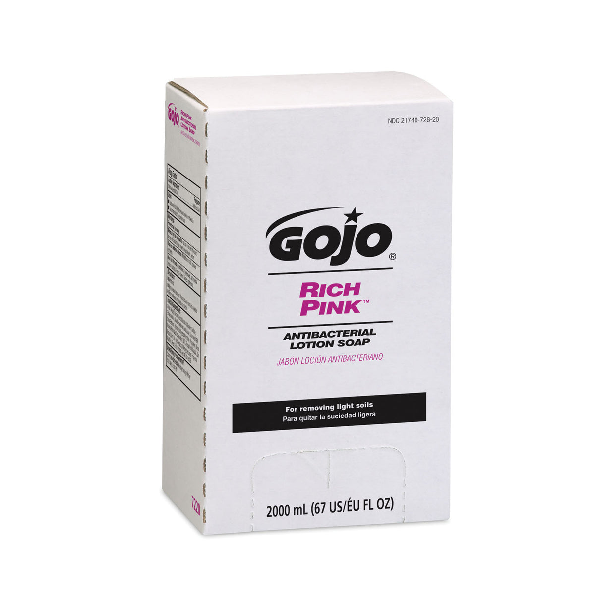 Gojo-7220-04 Rich Pink Antibacterial Lotion Soap (4/cs)
