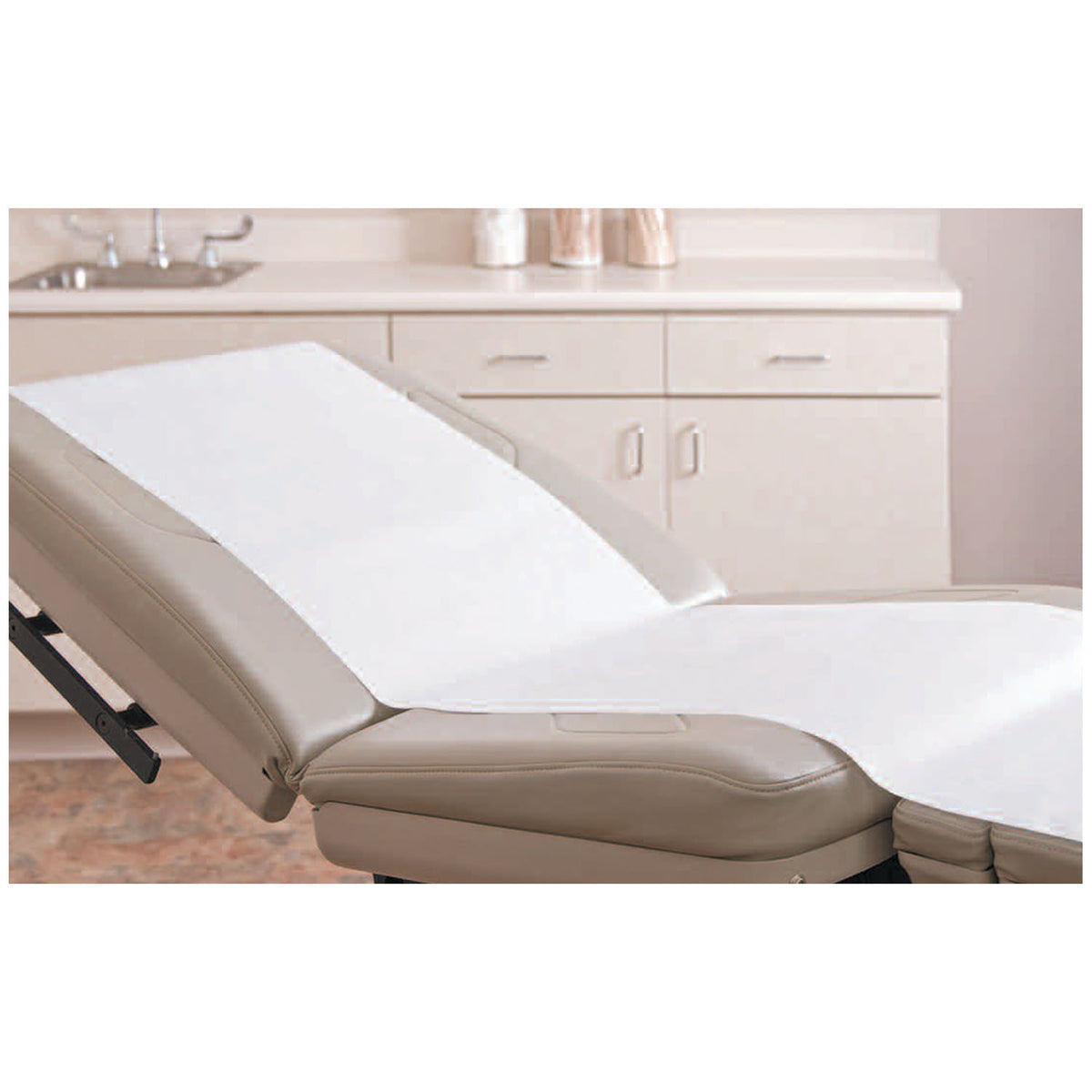Graham Medical-52166 Tissue Poly Stretcher Sheet, 40" x 90", White/Blue (50/cs) (42 cs/plt)
