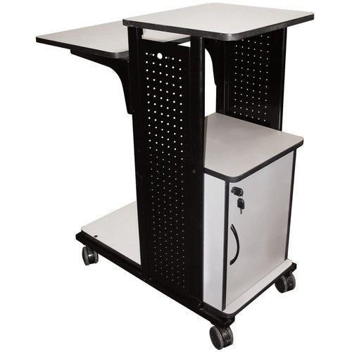 Luxor WPS4CE Mobile Presentation Station with Cabinet - 18.25 x 38.5 x 34.5" (Black/Gray)