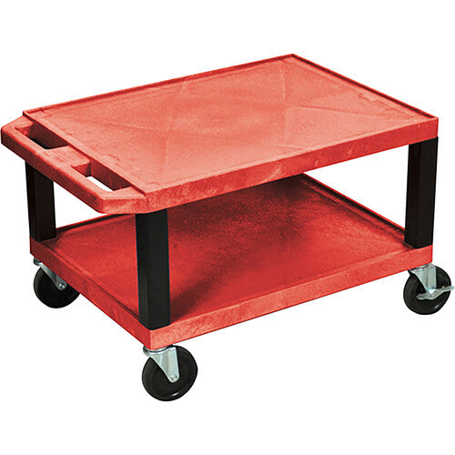 Luxor-WT16RE-B 2-Shelf AV Cart with Electrical Outlets