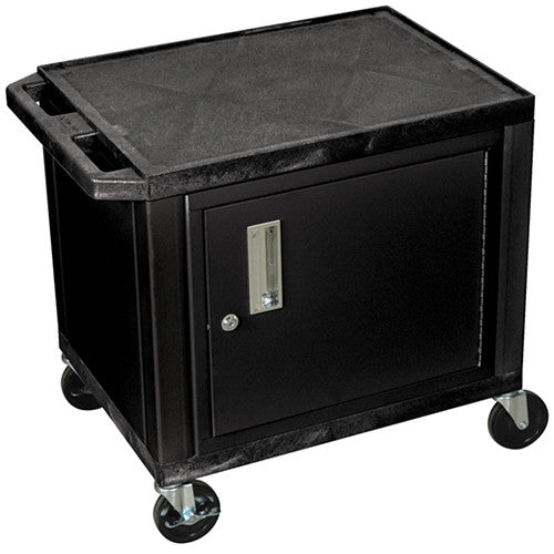 Luxor-WT26C2E Tuffy Utility Audio-Visual Cabinet Cart (24 x 18 x 24.5", Black)