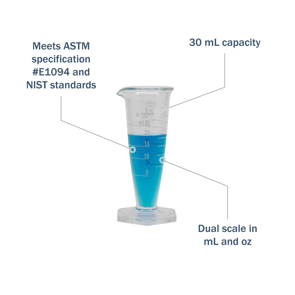 Apothecary Products Kimax® Glass Pharmaceutical Dual-Scale Graduate