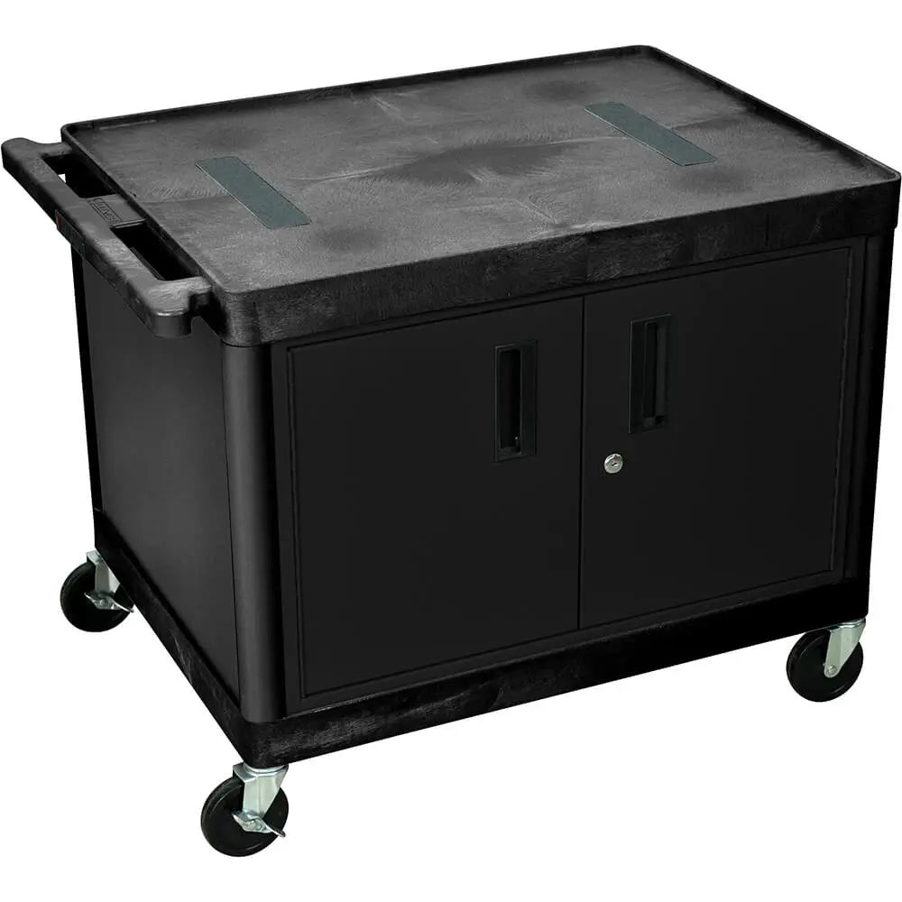 Luxor-LE27C-B 27" Endura Table With Storage Cabinet (Black/Gray)