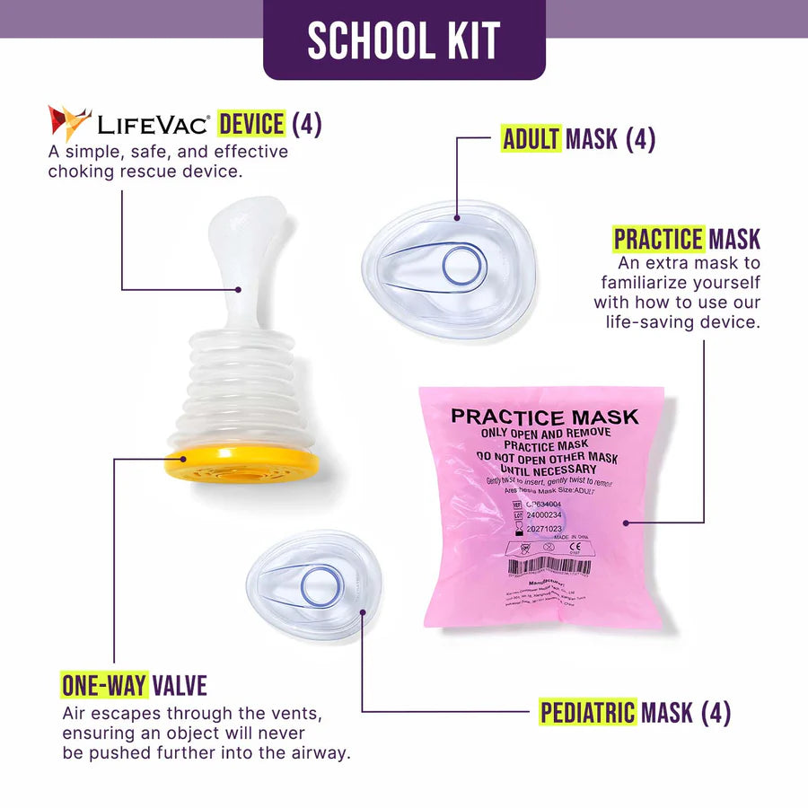 LifeVac-LVS3001 School Kit - 1 Home kit and 3 EMS kits (1 EA)