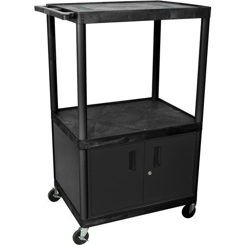 Luxor-LE54C-B Table with Cabinet (Black/Gray)