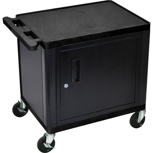Luxor-LP26CE-B 26" LP Table w/Electric & Cabinet (Black/Gray)