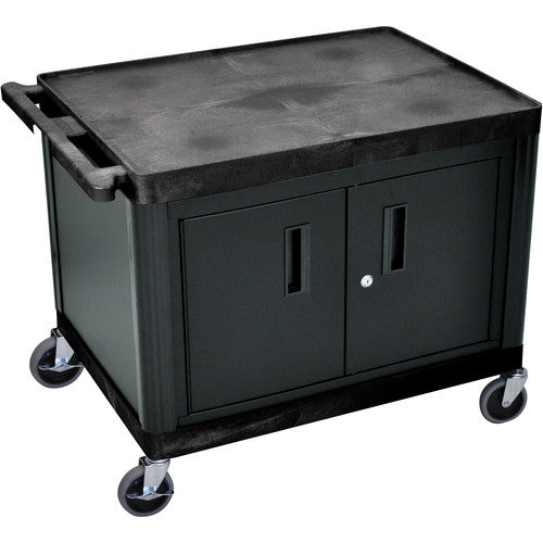 Luxor-LP27C-B 27" LP Table 32x24" w/Cabinet (Black)