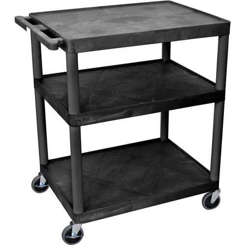 Luxor-LP40E-B 40" Extra-Wide LP Table w/Electric (Black)