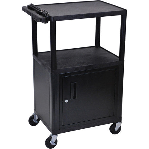 Luxor-LP42CE-B 42" LP Table w/Electric & Cabinet (Black/Gray)