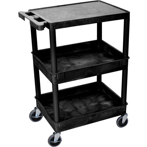 Luxor-STC21-B Heavy Duty Utility Cart (Black) 18x24"