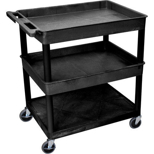 Luxor-TC112-B 32x24" Heavy Duty Utility Cart (Black)