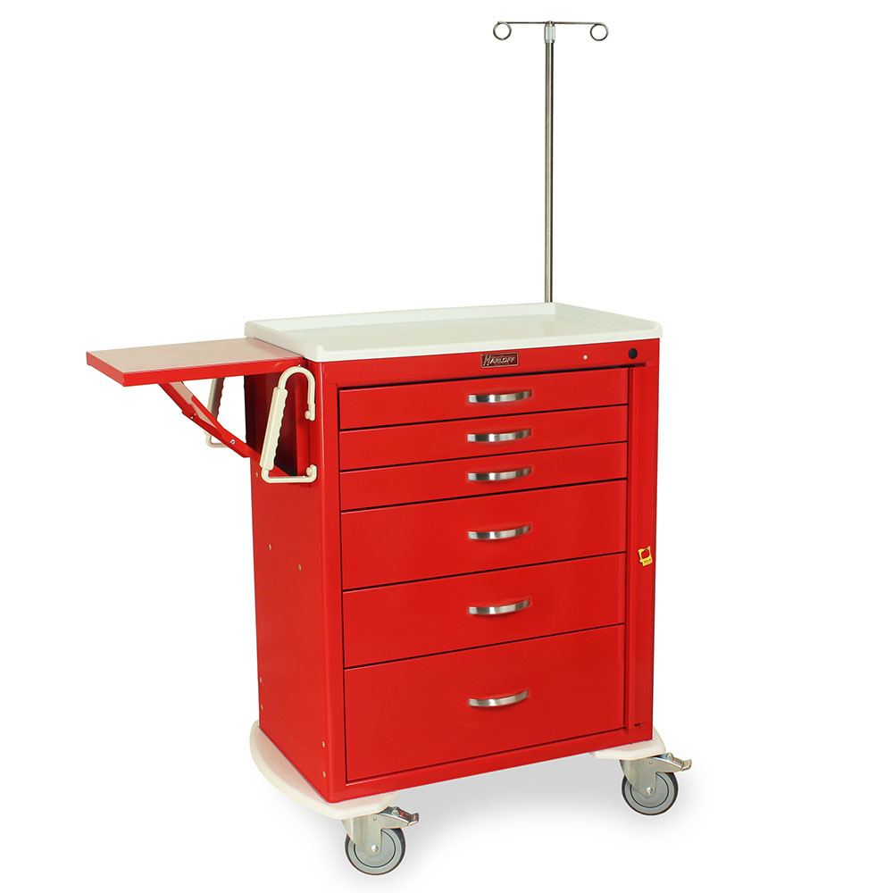 Harloff-MDS3030B06+MD30-EMG1-M-Series Standard Width Tall Emergency Crash Cart Six Drawers with Breakaway Lock, MD30-EMG1 Package