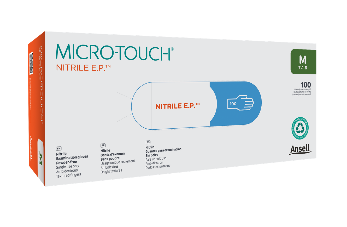 Ansell Micro-Touch® Nitrile E.P. Textured Examination Gloves