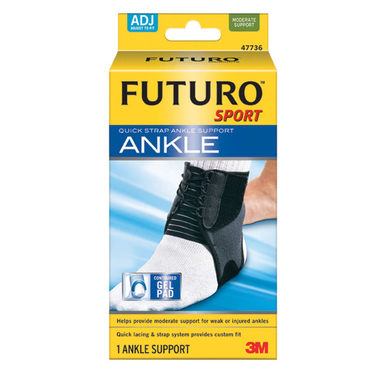 3M-47736EN-Ankle Brace, Adjustable, 2/pk, 6 pk/cs (Continental US+HI Only)