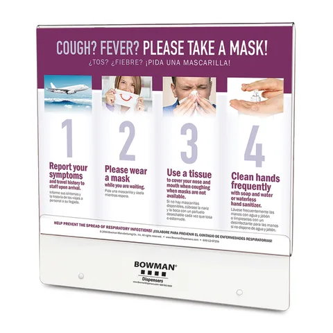 Bowman Dispensers/Marketlab PETG Sign Holders for Hygiene Centers