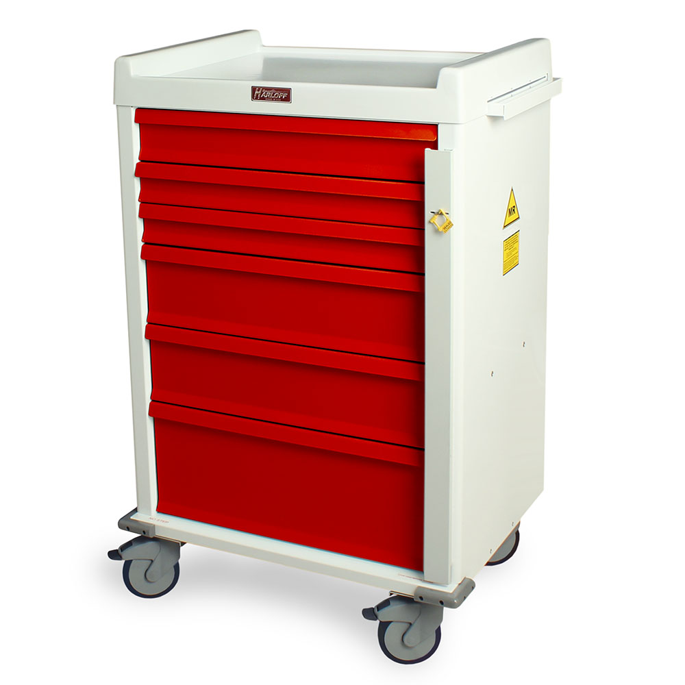 Harloff-MR6B-MR-Conditional Emergency Cart Six Drawer with Breakaway Lock