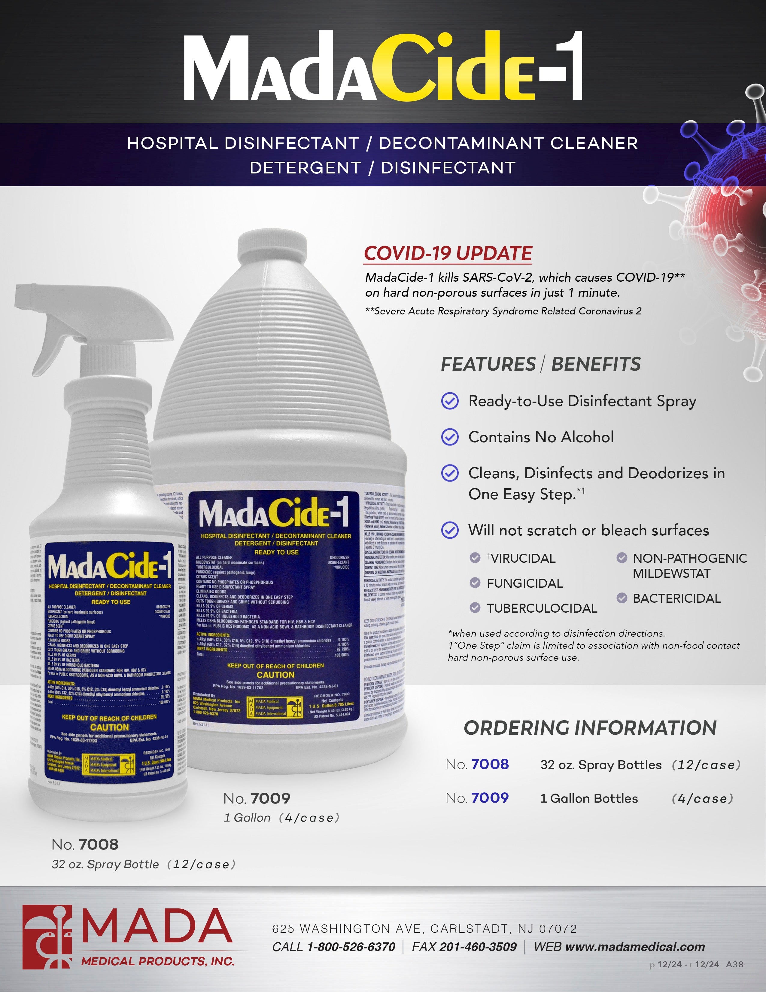 Mada Medical-7009X MadaCide-1 (1 GL)