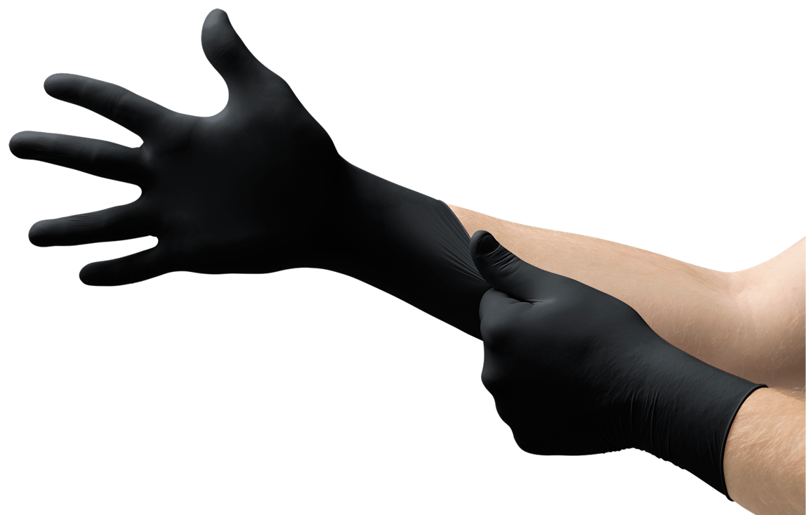 Ansell MICROFLEX™ Black Dragon™ BD-100L Latex Gloves (100/Box, 20 Boxes/Case (2,000/Case)