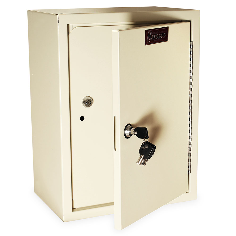Harloff-NC16C12-DT2-Medium Narcotics Cabinet, Outer Door & Inner Door with Tubular Lock, 16" H x 12" W x 8" D
