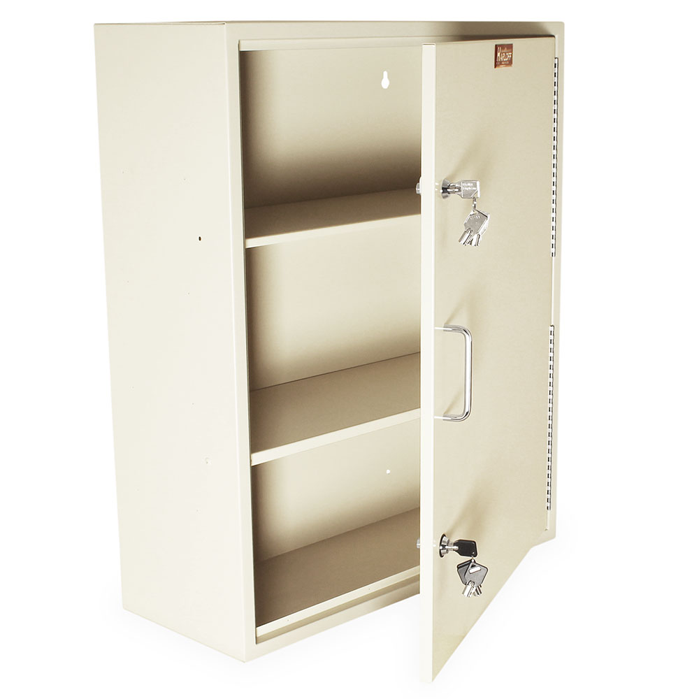 Harloff-NC30D24-ST2-Large Narcotics Cabinet, Single Door with Double Tubular Lock, 30"H x 24"W x 10"D