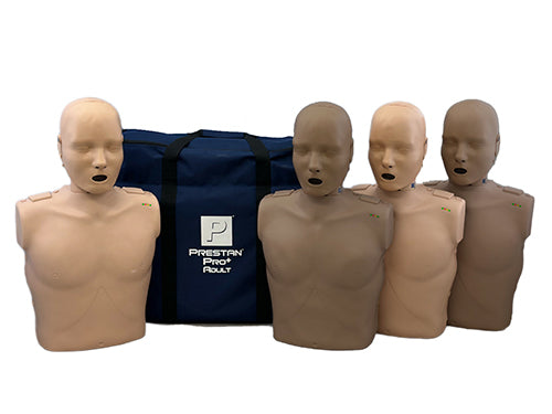 PRESTAN-PP-AMP-400M-MSDS PRO+ Adult Manikin Diversity Kit with CPR Feedback - 4-Pack, 2 Dark and 2 Medium Skin Tone