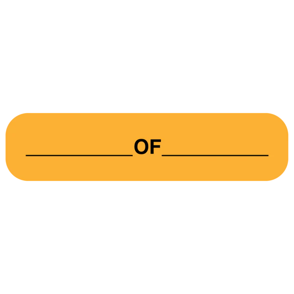 Apothecary Products-39907 "______OF______" Label (Pack of 1000)