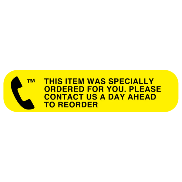 Apothecary Products-40165 "SPECIALLY ORDERED" Label