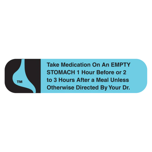 Apothecary Products-40203 "EMPTY STOMACH" Label