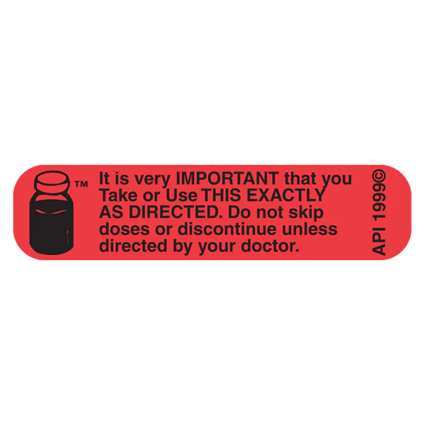 Apothecary Products-40213 "DO NOT SKIP DOSE" Label
