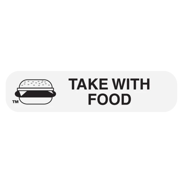 Apothecary Products-40350 "Take With Food" Label