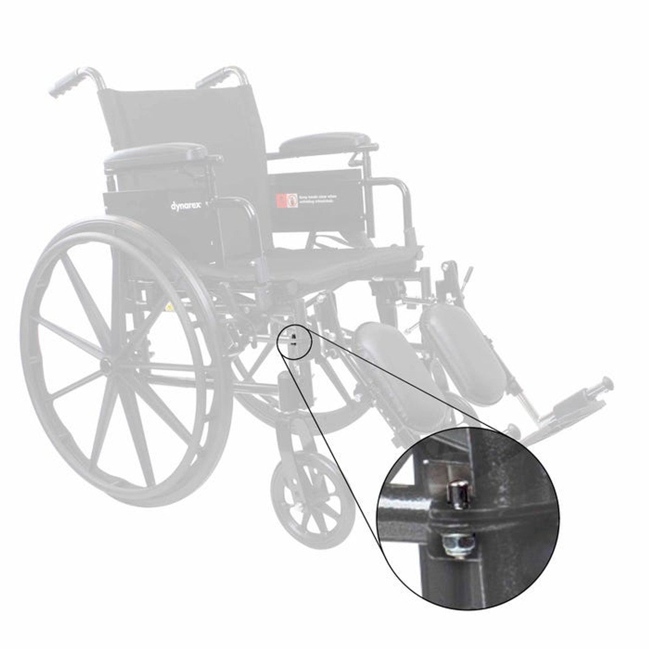 Dynarex-RPWC22 DynaRide Wheelchair Rigging Pin Silver, 1