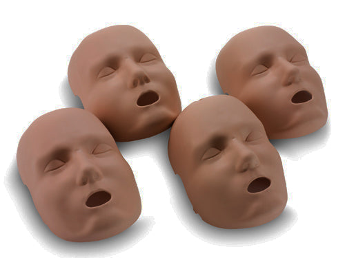 PRESTAN-RPP-JTFACE-4-DS Reemplazo de piel facial para maniquí de mandíbula profesional para adultos, paquete de 4 (piel oscura)