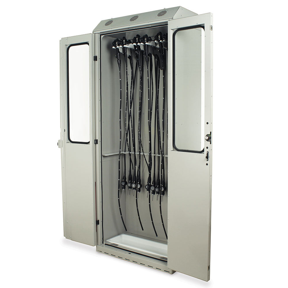 Harloff-SC8036DRDP-14-Powder Coated Steel SureDry 14 Scope Drying Cabinet - Key Locking Tempered Glass Doors