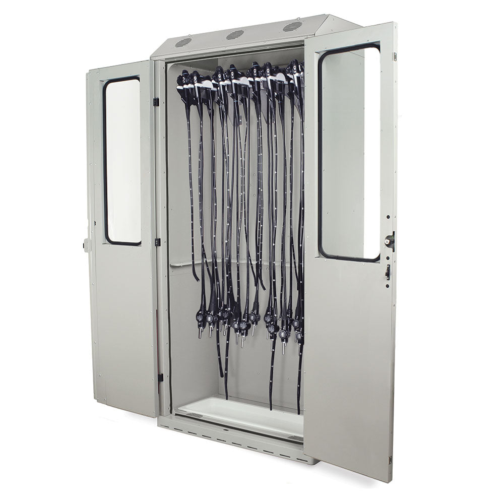 Harloff-SC8044DRDP Powder Coated Steel SureDry High Volume 16 Scope Drying Cabinet - Key Locking Tempered Glass Doors