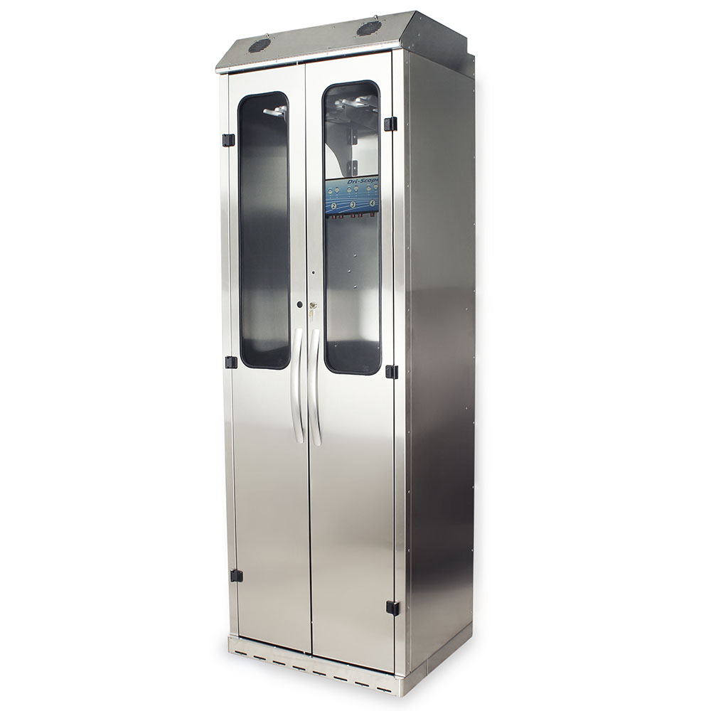 Harloff-SCSS8030DRDP-DSS2310-Powder Coated Steel SureDry 10 Scope Drying Cabinet with Dri-Scope Aid - Key Locking Tempered Glass Doors