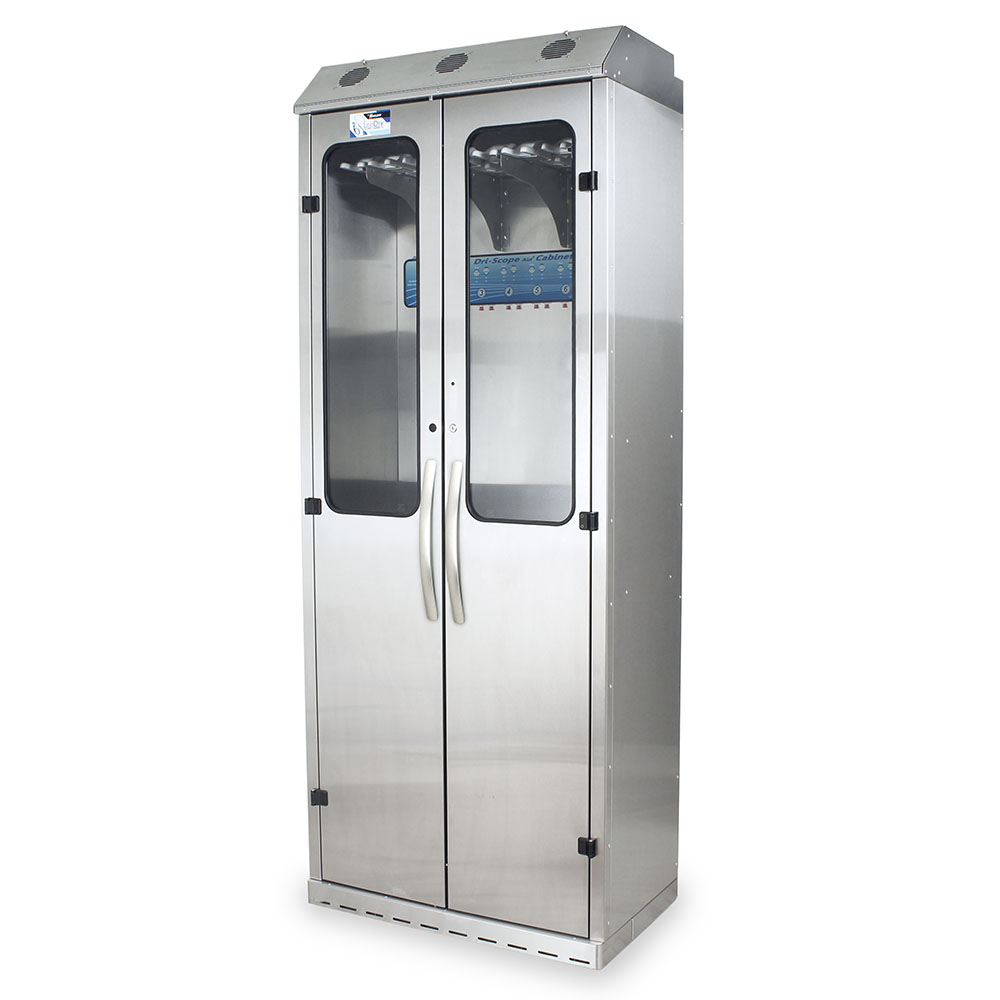 Harloff-SCSS8036DRDP-14-DSS3316-Stainless Steel SureDry 14 Scope Drying Cabinet with Dri-Scope Aid - Basic Electronic Push Button Locking Tempered Glass Doors