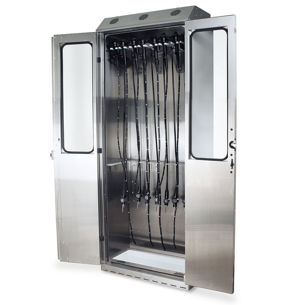Harloff-SCSS8036DRDP-14-Stainless Steel SureDry 14 Scope Drying Cabinet with Dri-Scope Aid - Key Locking Tempered Glass Doors