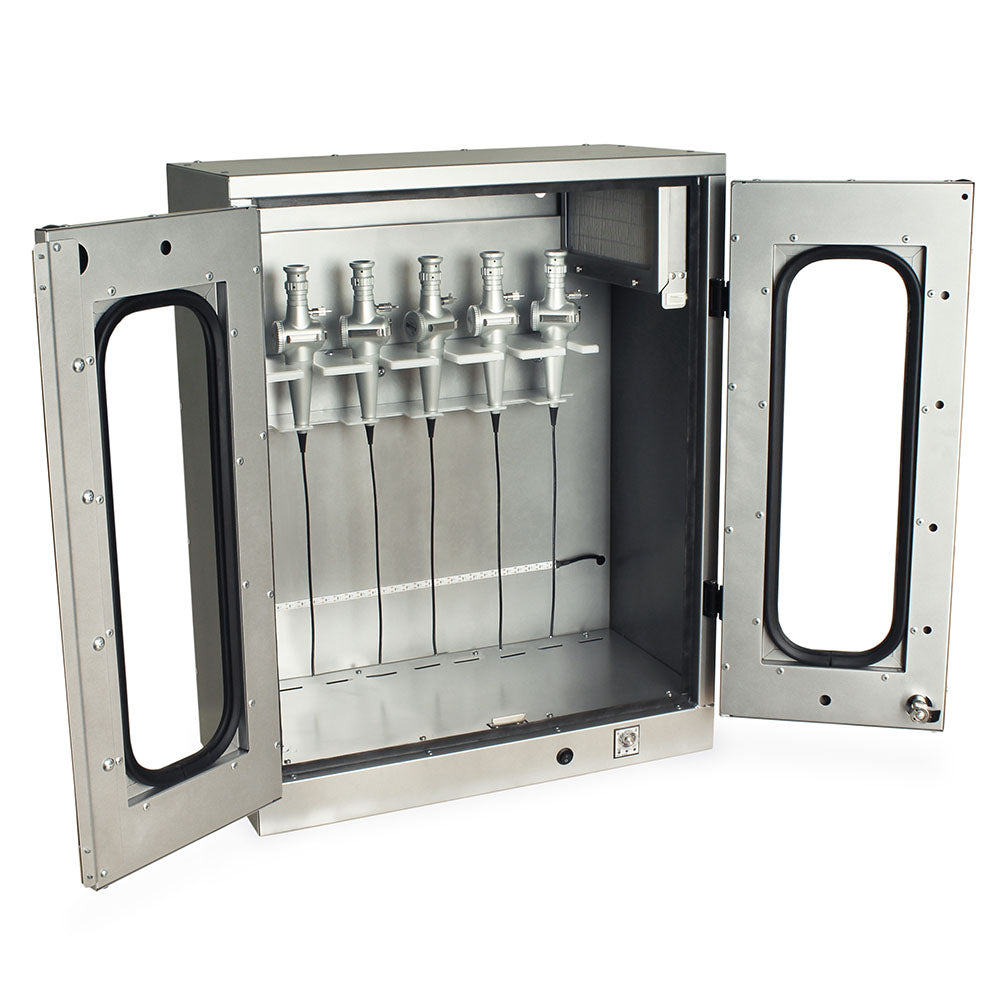 Harloff-SCW2430DRDP-Powder Coated Steel 6 ENT Scope Capacity Wall Mount Drying Cabinet - Key Lock
