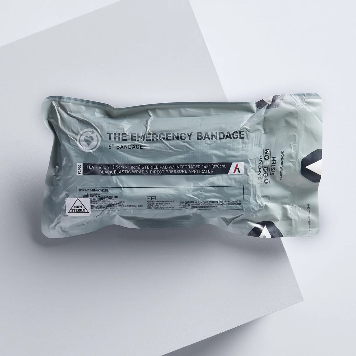 Emergency Bandage® Next Gen, Black – Military (6″) (case of 100).