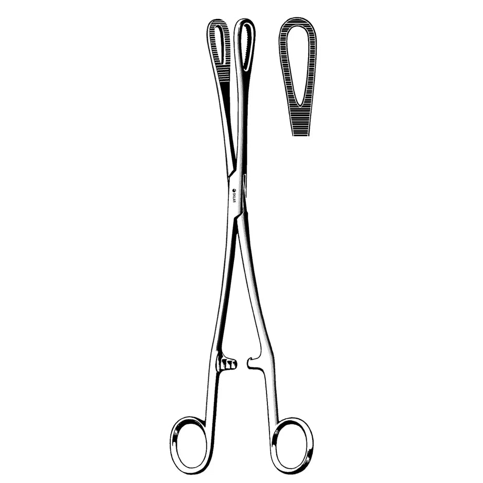 Sklar-87-2240 Rampley Sponge Forceps Straight Serrated 9-3/4", 1/ea
