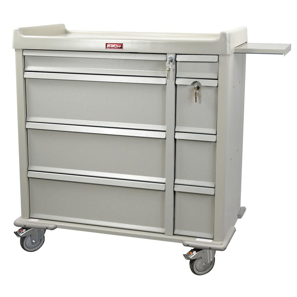 Harloff-SL600PC-Standard Line 600 Punch Card Medication Cart with Key Locks, 1 Single Wide Narcotics Drawer