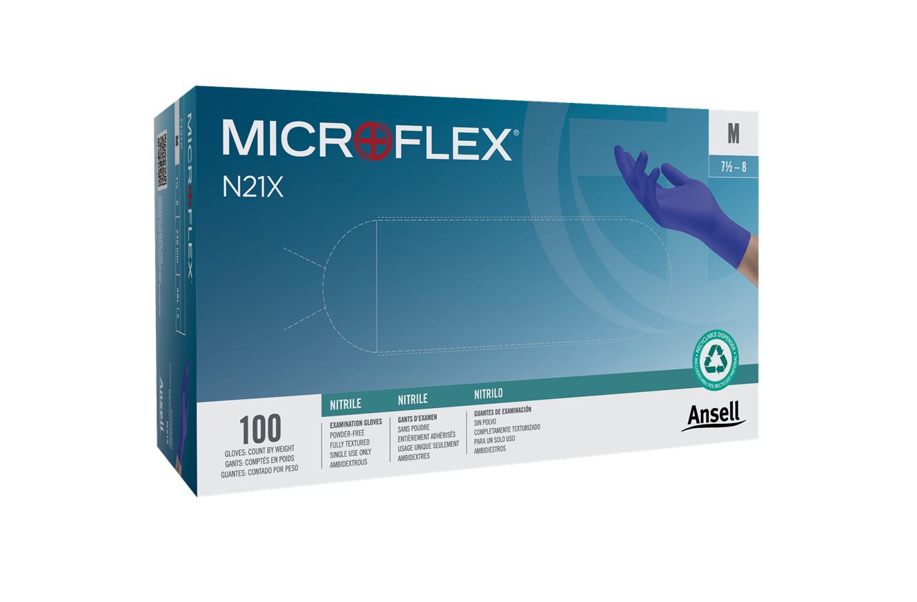 Ansell MICROFLEX™ N21 & MICROFLEX™ Cobalt™ N19 Powder-Free Nitrile Exam Gloves