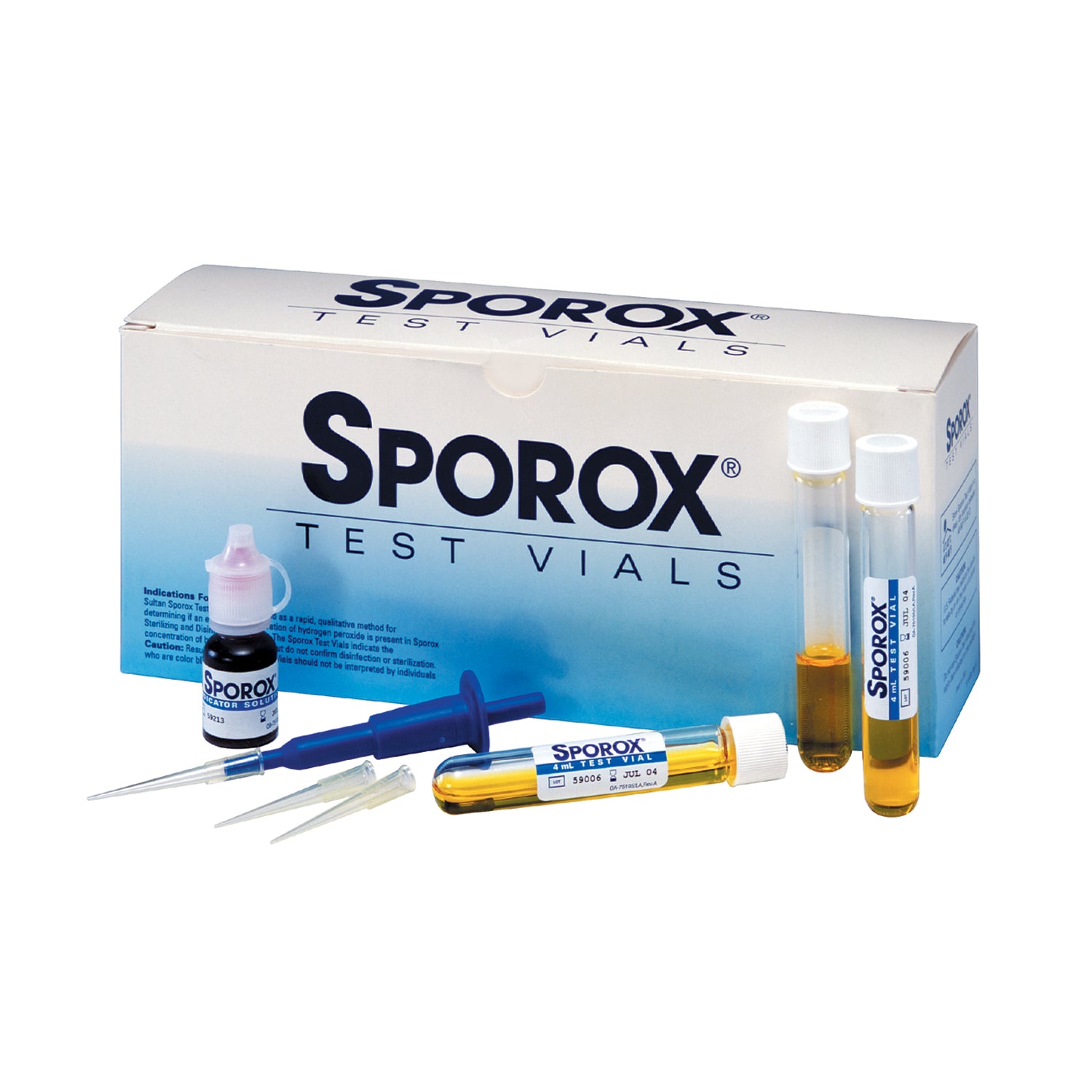 Sultan Healthcare-75195 Sporox Test Vials Intro Kit, (30) Test Vials, Bottle of Indicator Solution, Pipettor, (30) Disposable Pipette Tips (1 kit/bx)