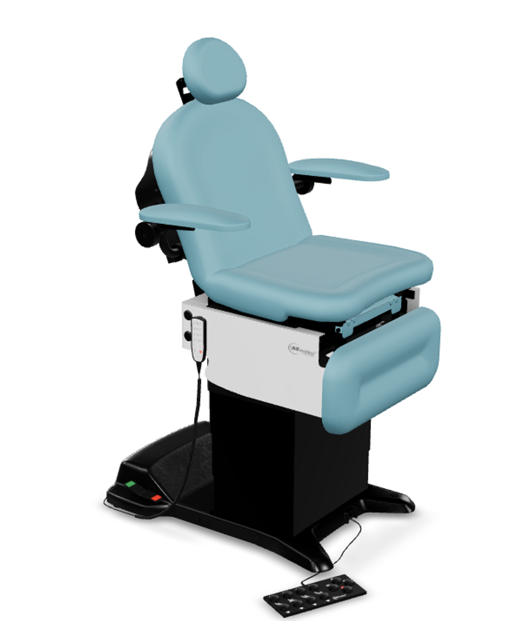 UMF Medical 4010-650-300 ProGlide Head-Centric Procedure Chair w/ Foot control and OneTouch Wheelbase System